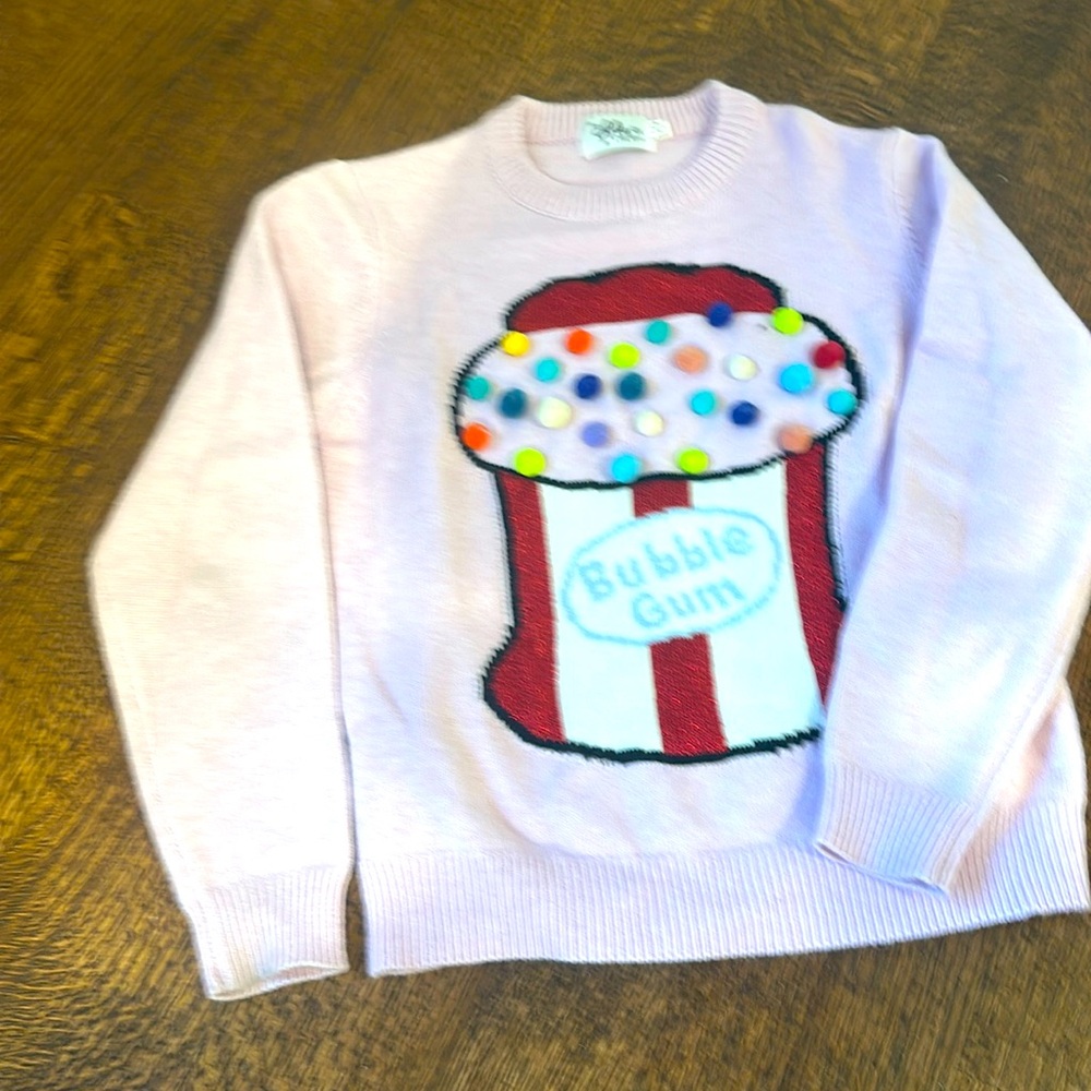 Lola + the Boys Girls Pale Pink Bubble Gum Sweater size 10